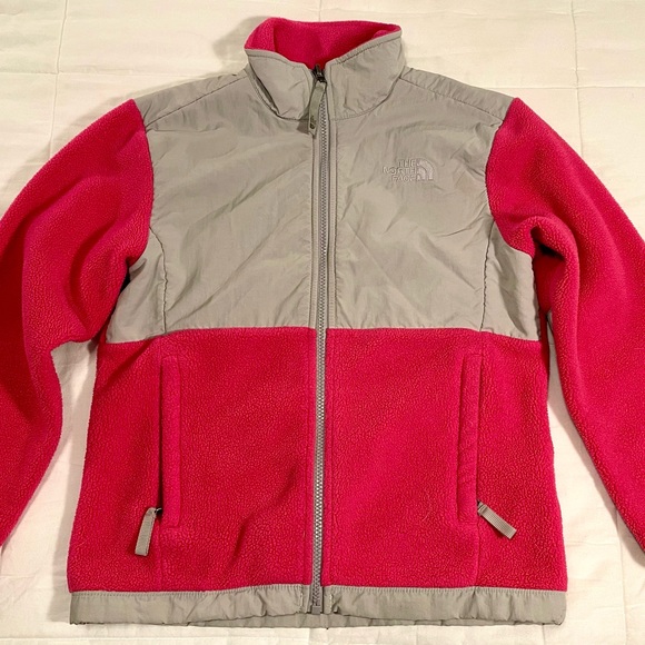 The North Face Kids' Pink and Gray Fleece Jacket - Picture 2 of 6